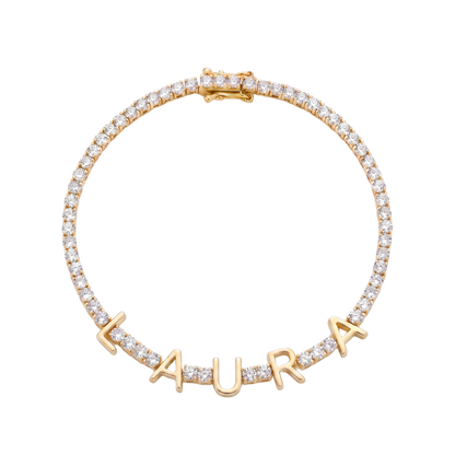 Custom Name Multi-Colour Tennis Bracelet