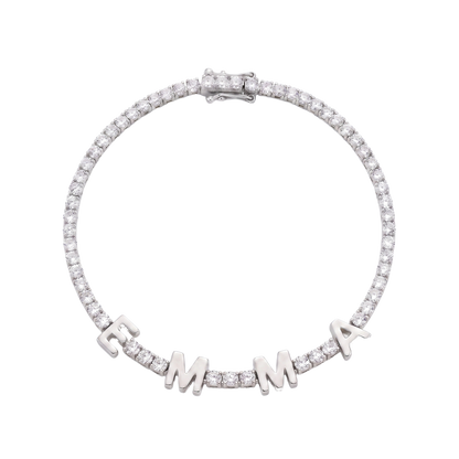 Custom Name Multi-Colour Tennis Bracelet