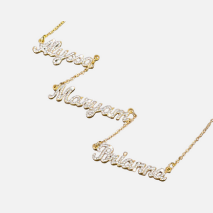 ICED Multiple Name Miami Necklace - Jewelled Me