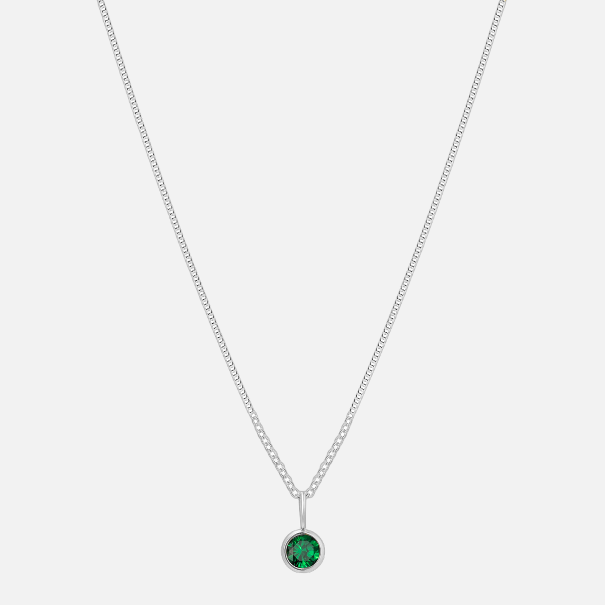 Suspended Birthstone Necklace (14k Gold-Plated)