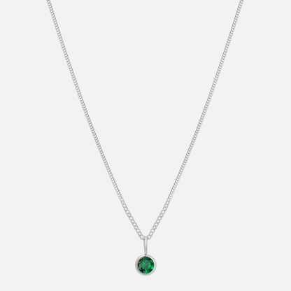 Suspended Birthstone Necklace (14k Gold-Plated)