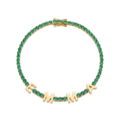 Custom Name Multi-Colour Tennis Bracelet