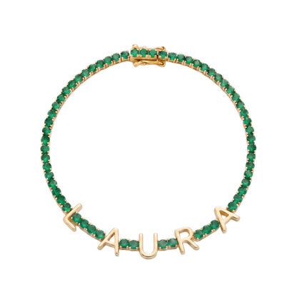 Custom Name Multi-Colour Tennis Bracelet
