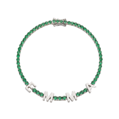 Custom Name Multi-Colour Tennis Bracelet