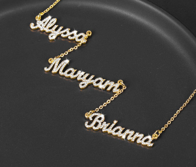 ICED Multiple Name Miami Necklace - Jewelled Me
