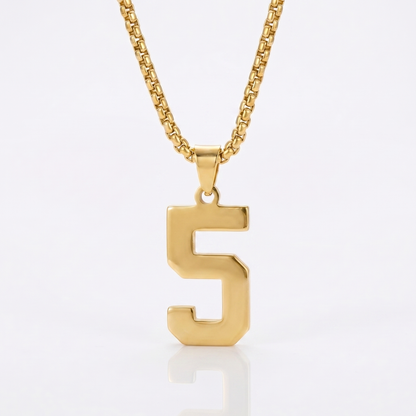 Custom Engraved Sports Number Necklace