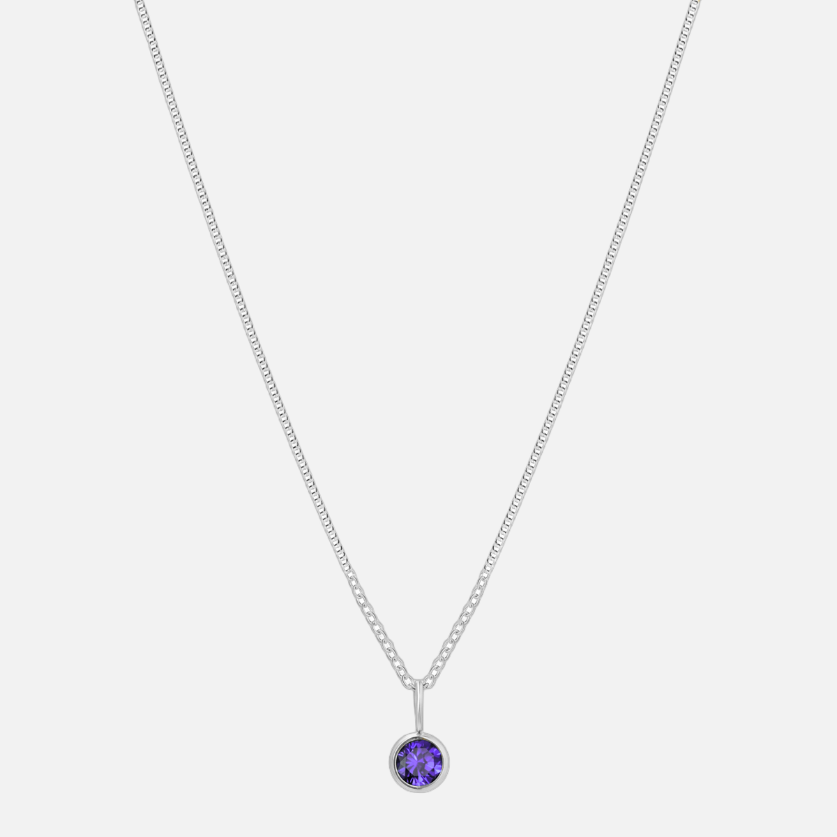 Suspended Birthstone Necklace (14k Gold-Plated)