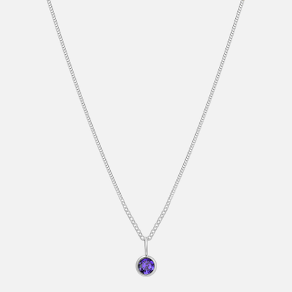 Suspended Birthstone Necklace (14k Gold-Plated)