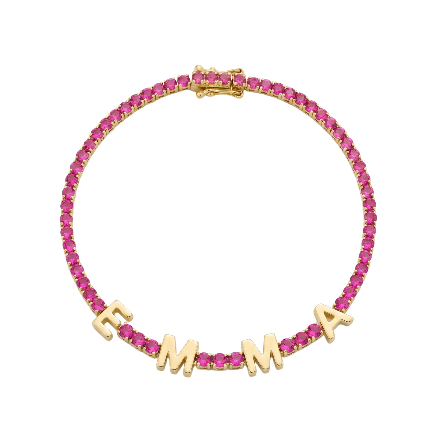 Custom Name Multi-Colour Tennis Bracelet