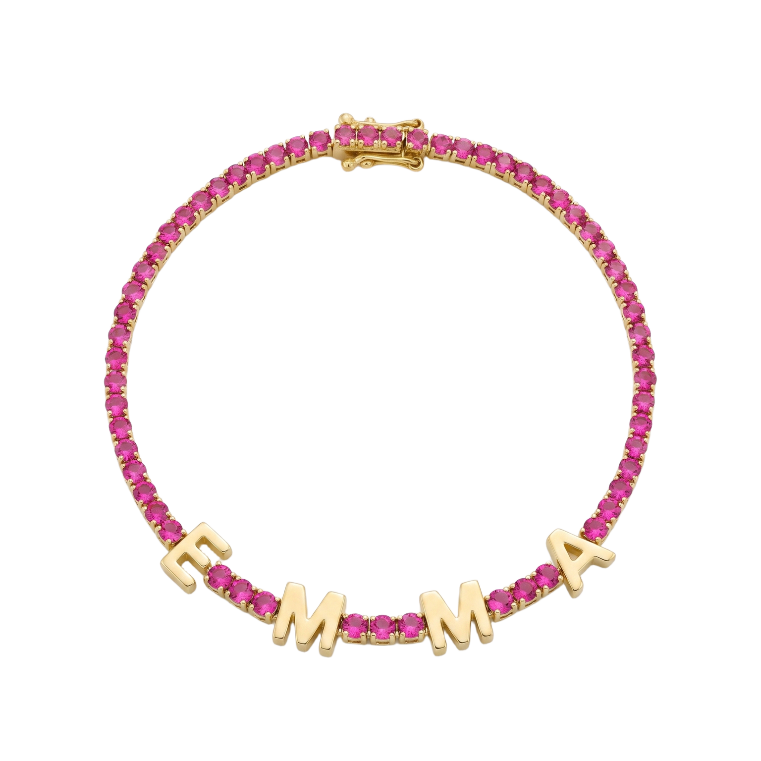 Custom Name Multi-Colour Tennis Bracelet