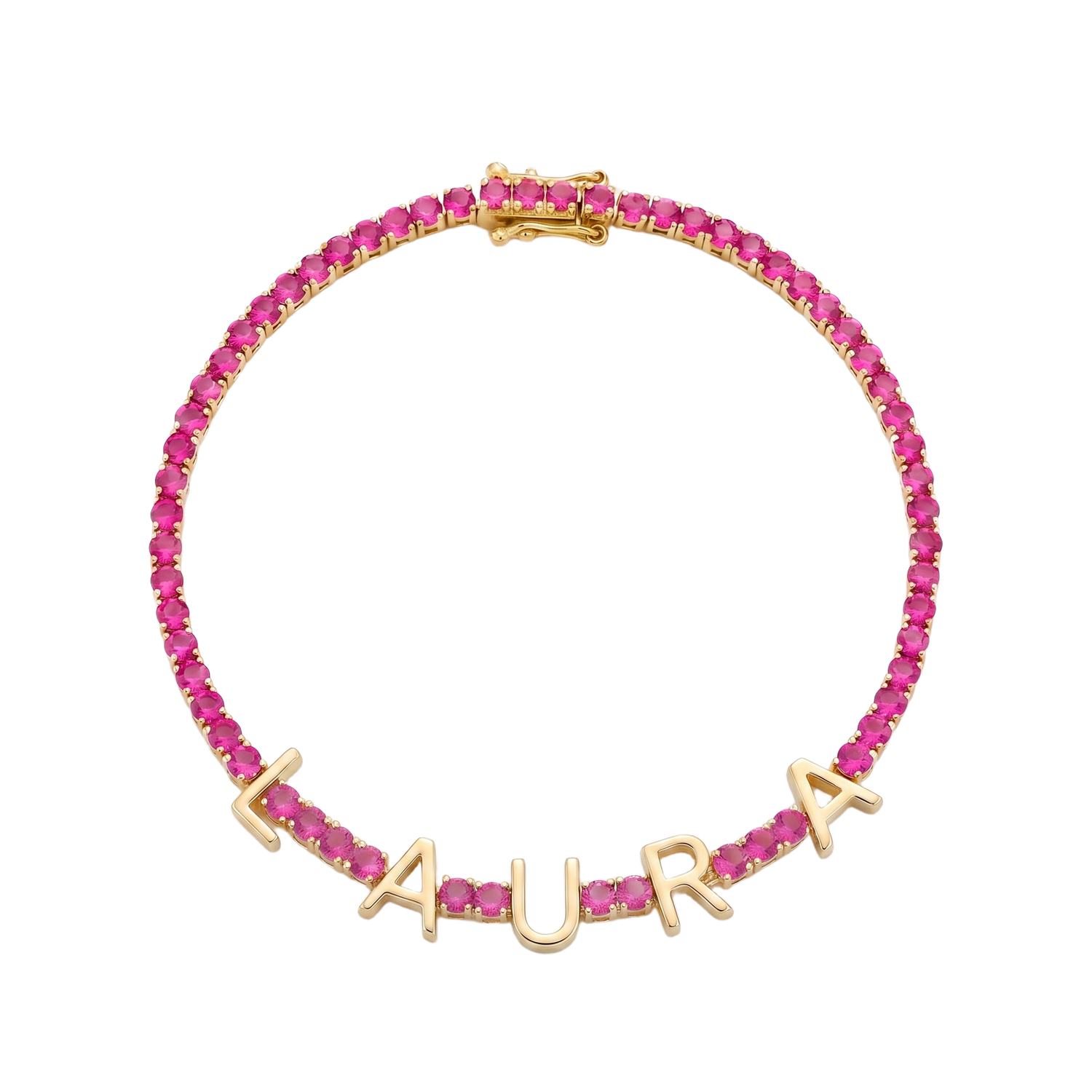 Custom Name Multi-Colour Tennis Bracelet