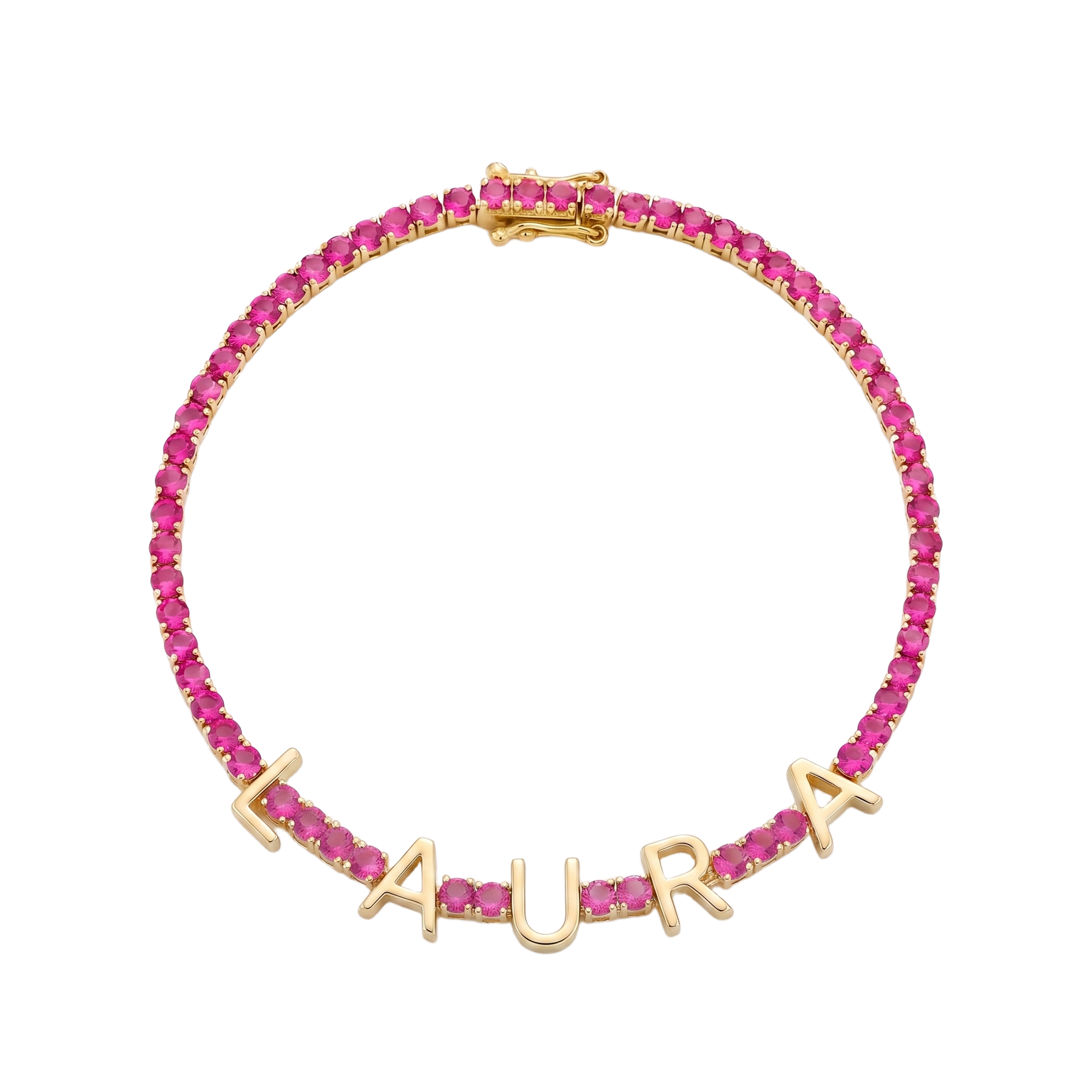 Custom Name Multi-Colour Tennis Bracelet