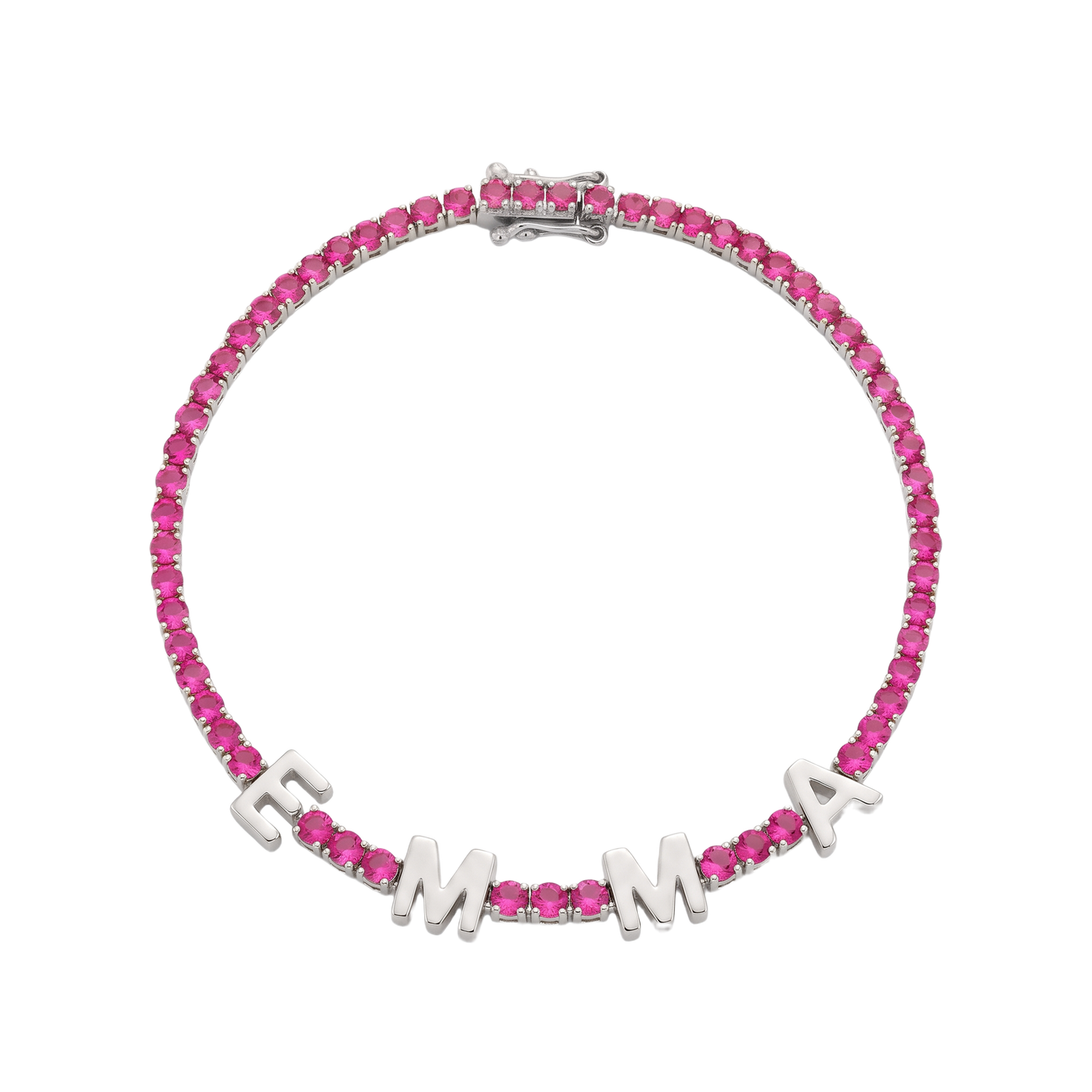 Custom Name Multi-Colour Tennis Bracelet