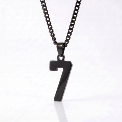 Custom Engraved Sports Number Necklace
