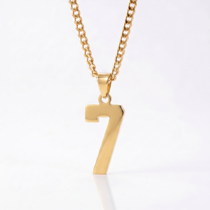 Custom Engraved Sports Number Necklace