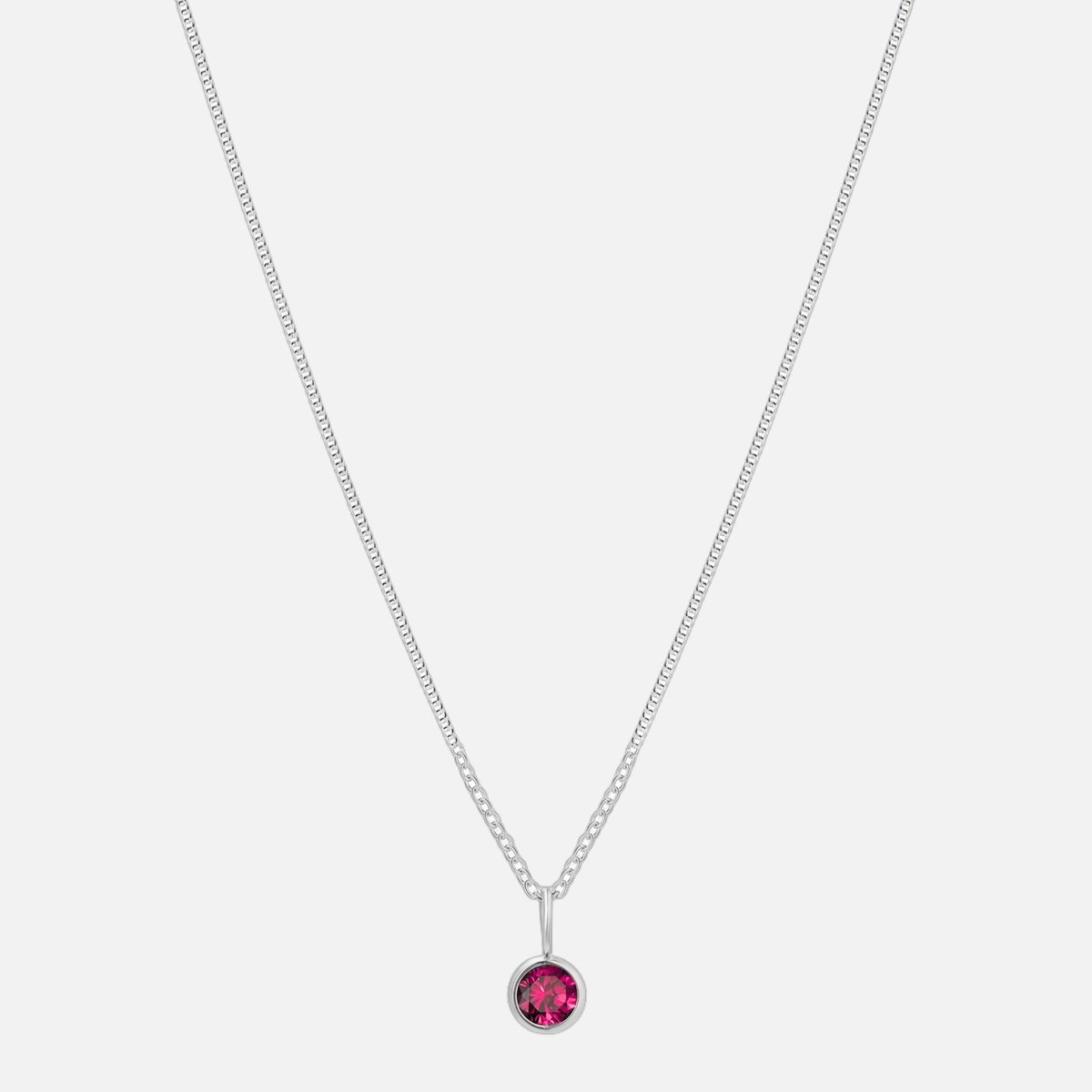 Suspended Birthstone Necklace (14k Gold-Plated)
