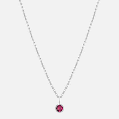Suspended Birthstone Necklace (14k Gold-Plated)