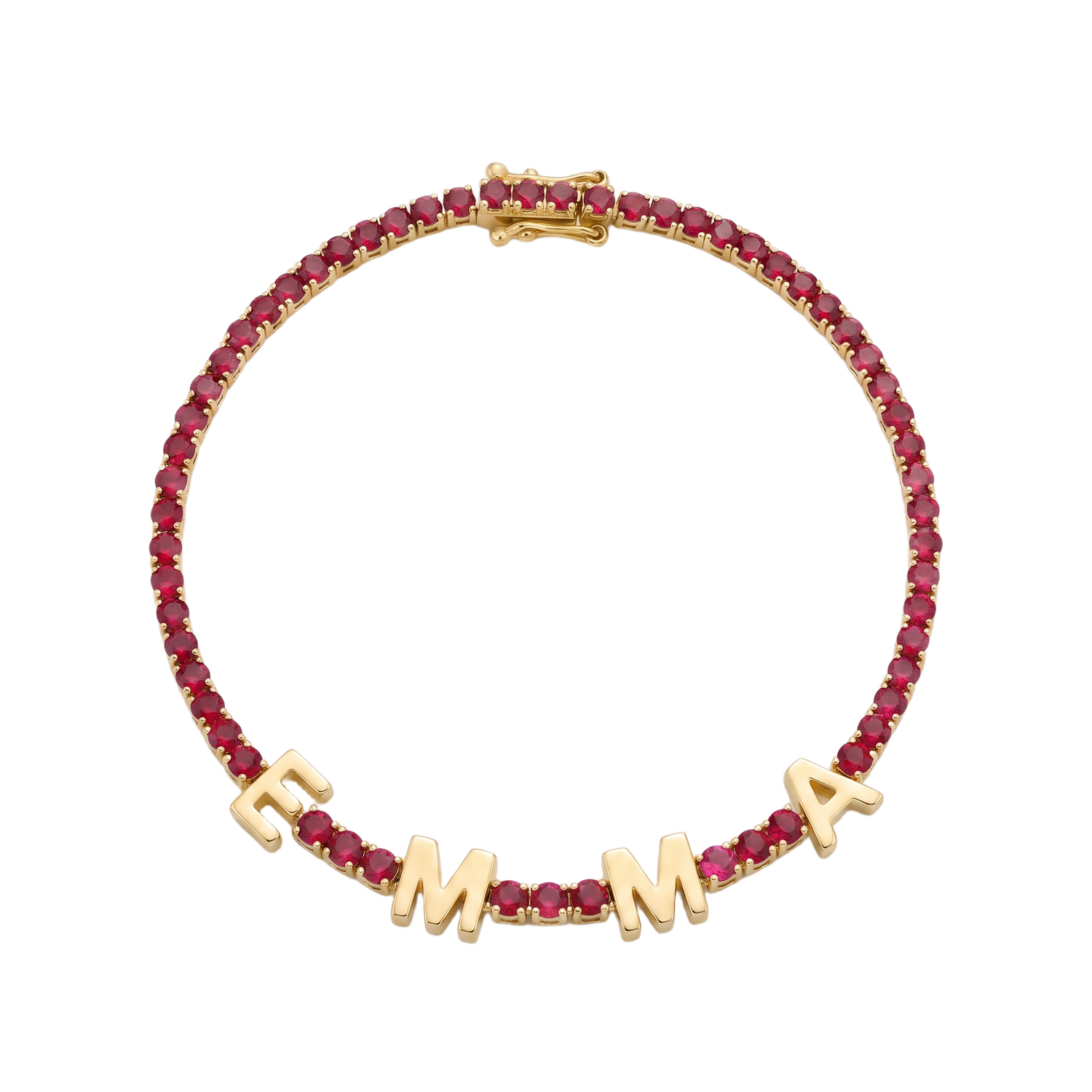 Custom Name Multi-Colour Tennis Bracelet