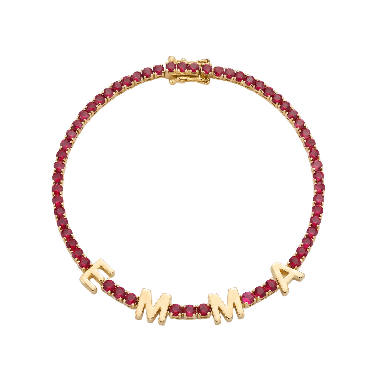 Custom Name Multi-Colour Tennis Bracelet