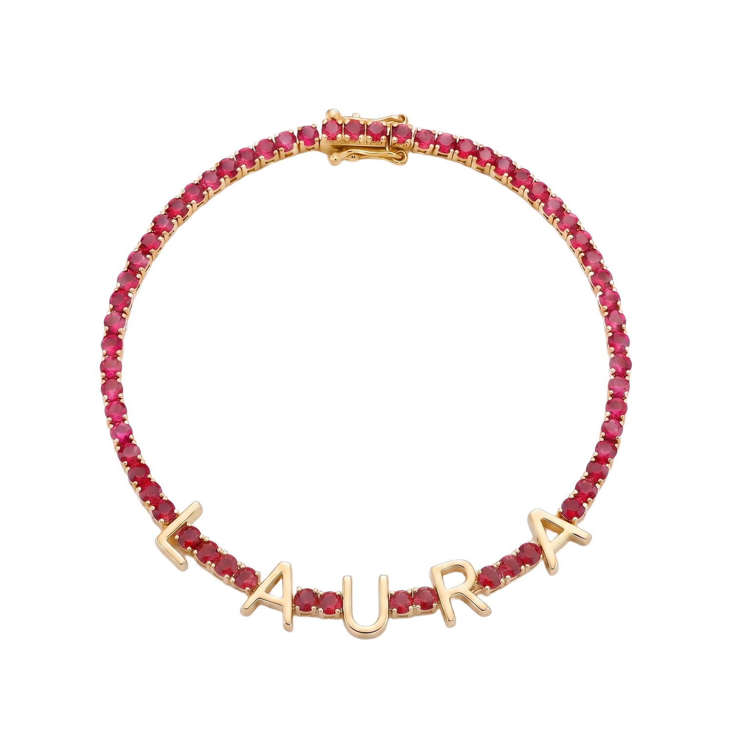 Custom Name Multi-Colour Tennis Bracelet