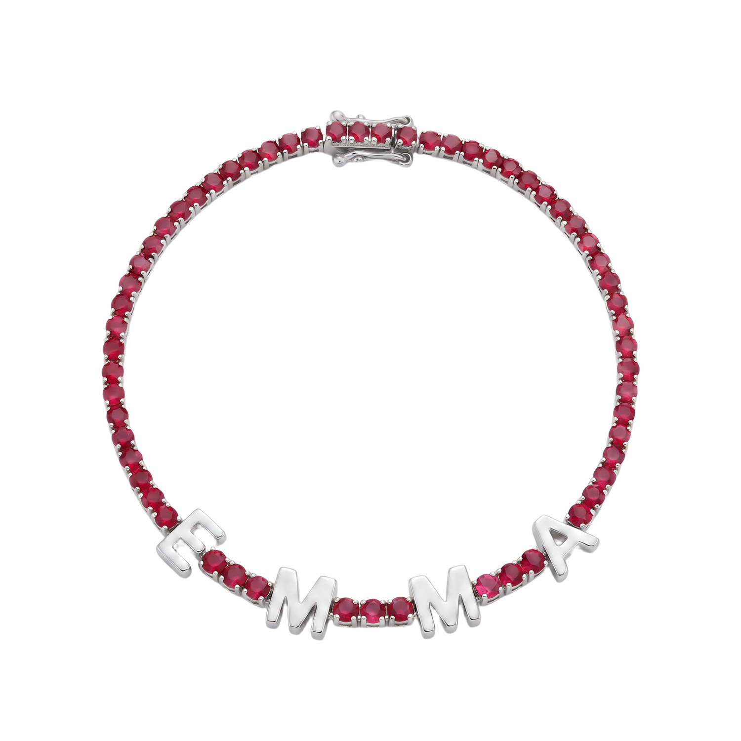 Custom Name Multi-Colour Tennis Bracelet
