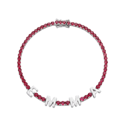 Custom Name Multi-Colour Tennis Bracelet