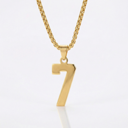Custom Engraved Sports Number Necklace