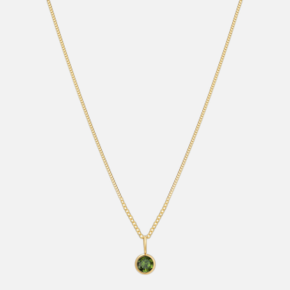 Suspended Birthstone Necklace (14k Gold-Plated)