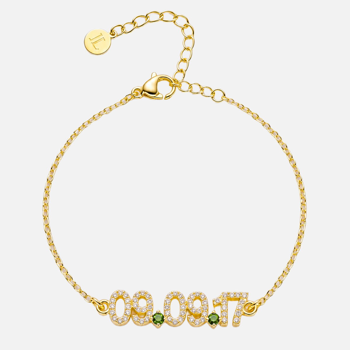 Mini Pave Custom Date Bracelet