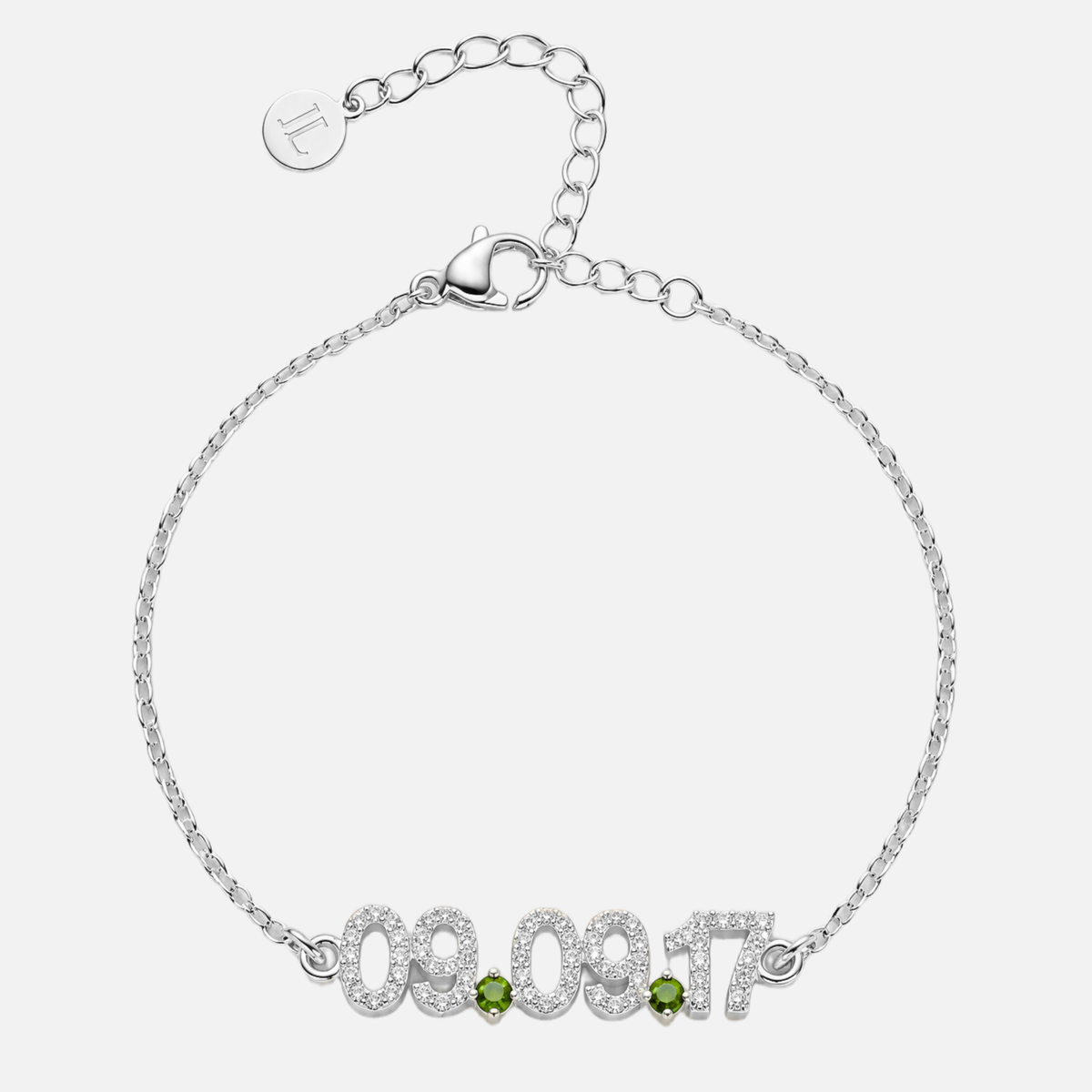 Mini Pave Custom Date Bracelet