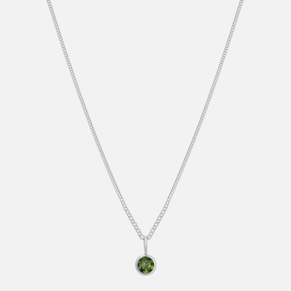 Suspended Birthstone Necklace (14k Gold-Plated)