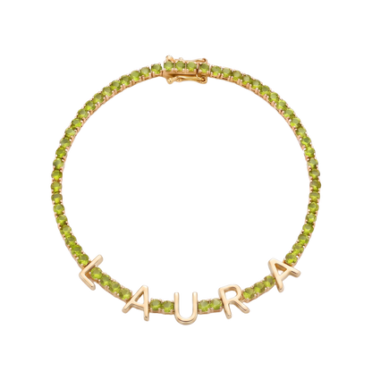 Custom Name Multi-Colour Tennis Bracelet