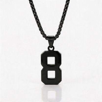 Custom Engraved Sports Number Necklace