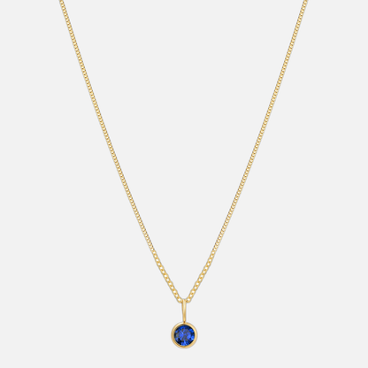 Suspended Birthstone Necklace (14k Gold-Plated)