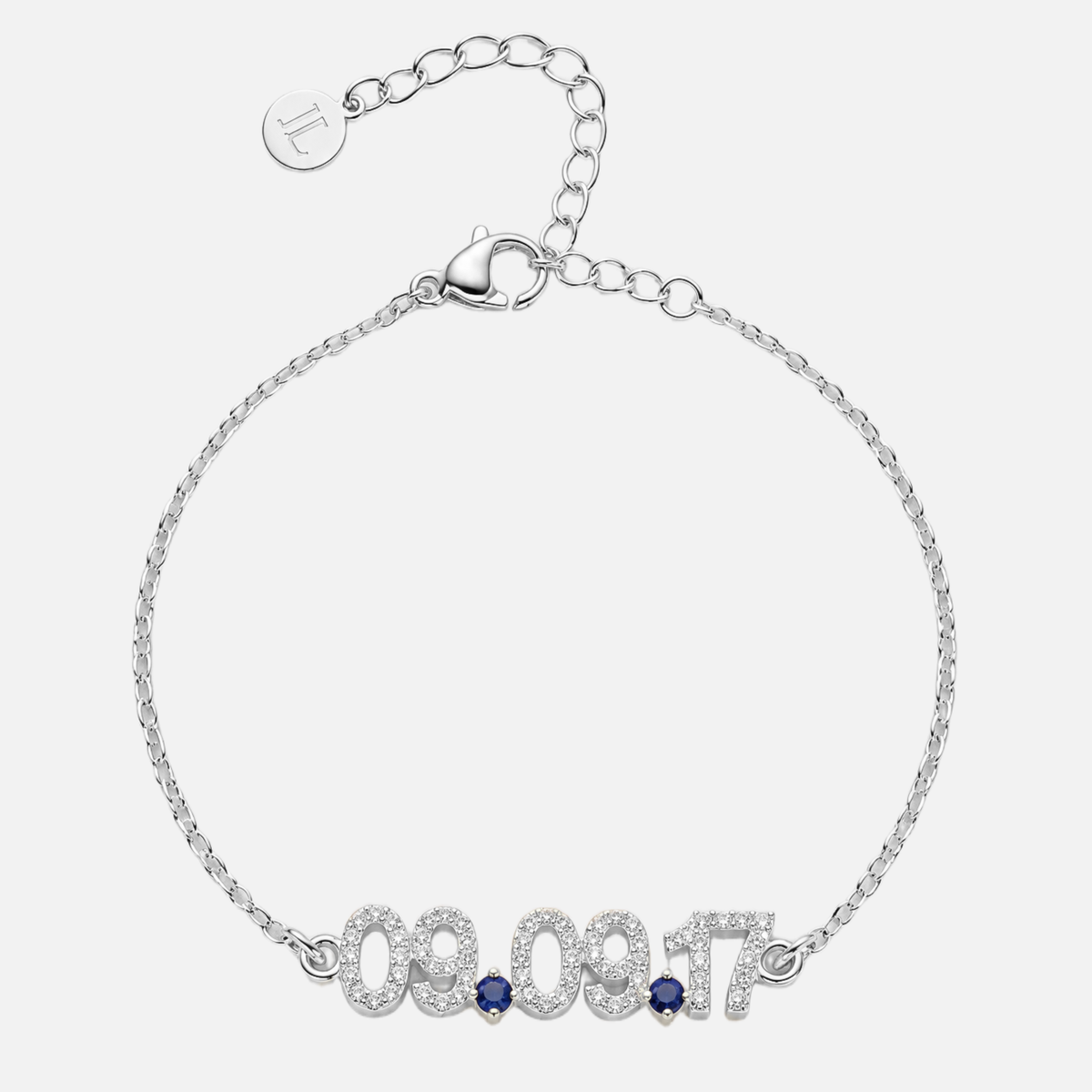 Mini Pave Custom Date Bracelet