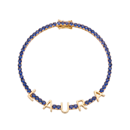 Custom Name Multi-Colour Tennis Bracelet