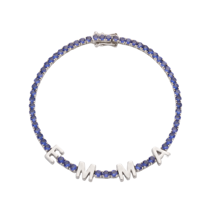 Custom Name Multi-Colour Tennis Bracelet