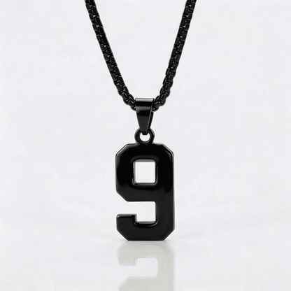 Custom Engraved Sports Number Necklace