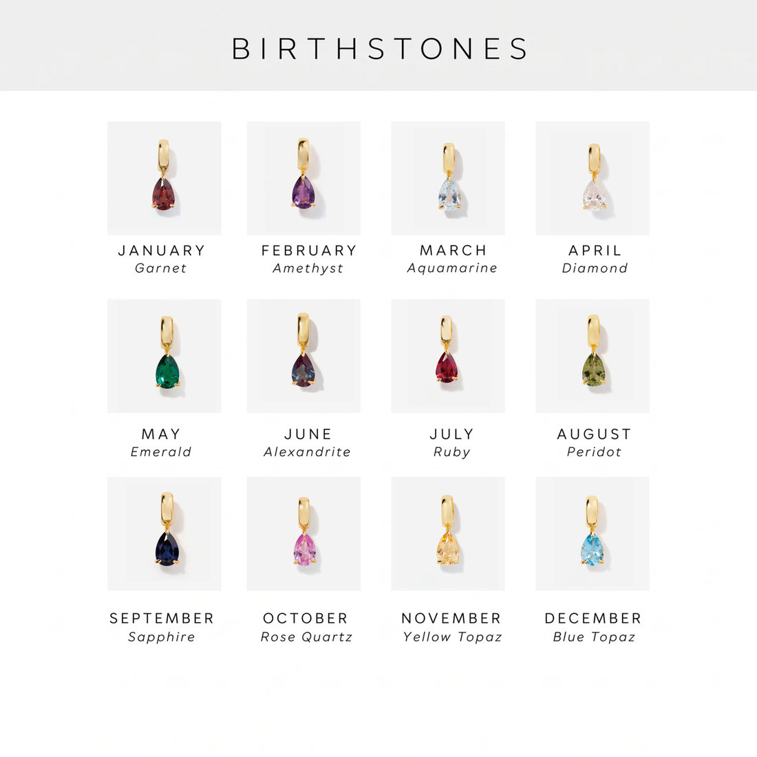 Larme Family Birthstone Necklace