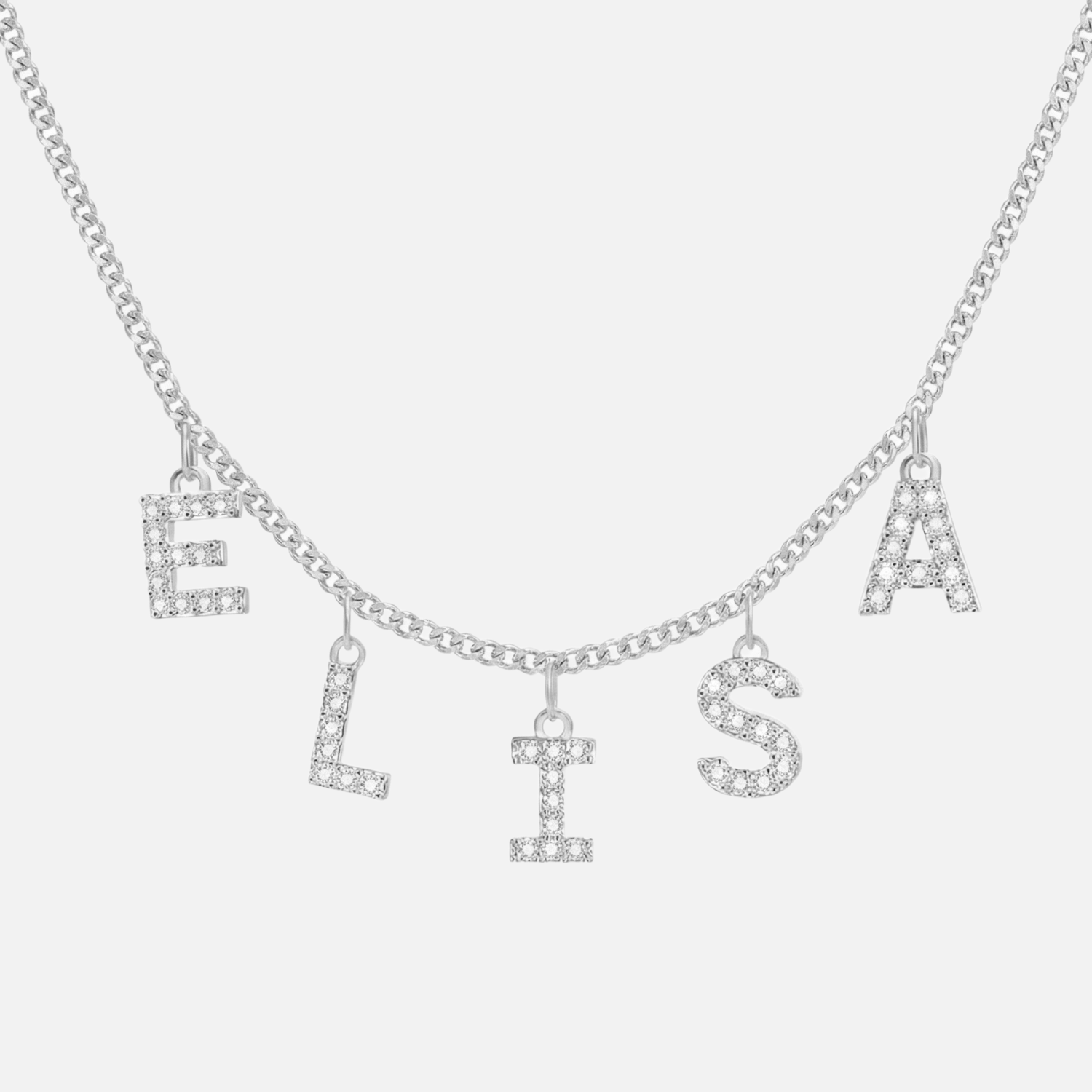 ICED Custom Chandelier Name Necklace - Jewelled Me