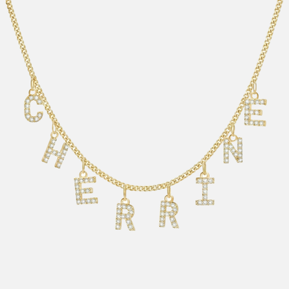 ICED Custom Chandelier Name Necklace - Jewelled Me
