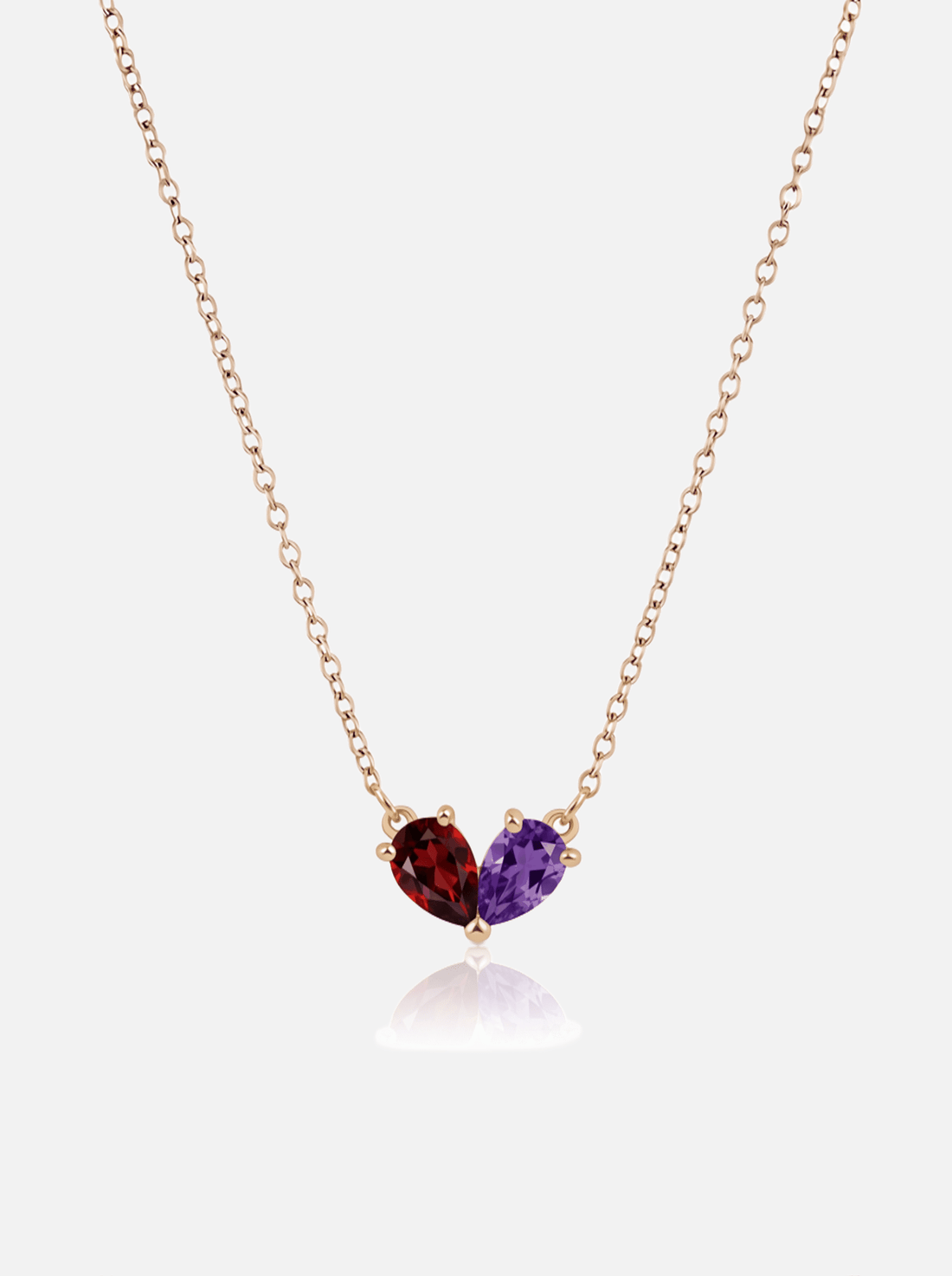Coeur Toi &amp; Moi Birthstone Necklace