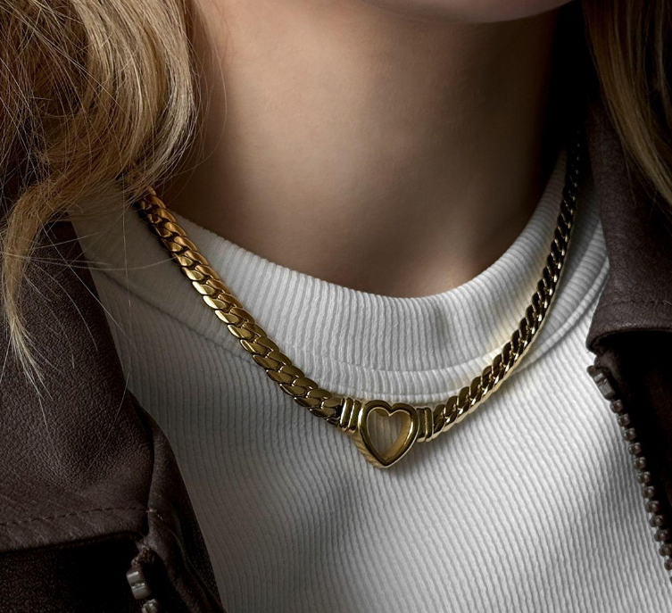 Naja Heart Necklace - Jewelled Me