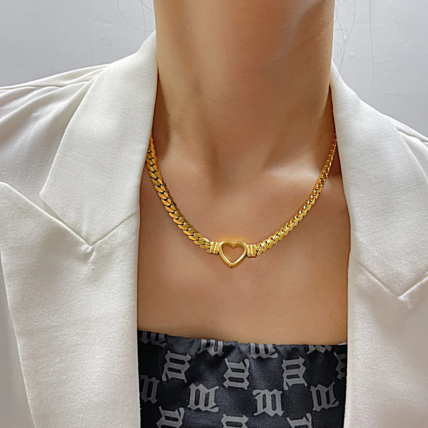 Naja Heart Necklace - Jewelled Me