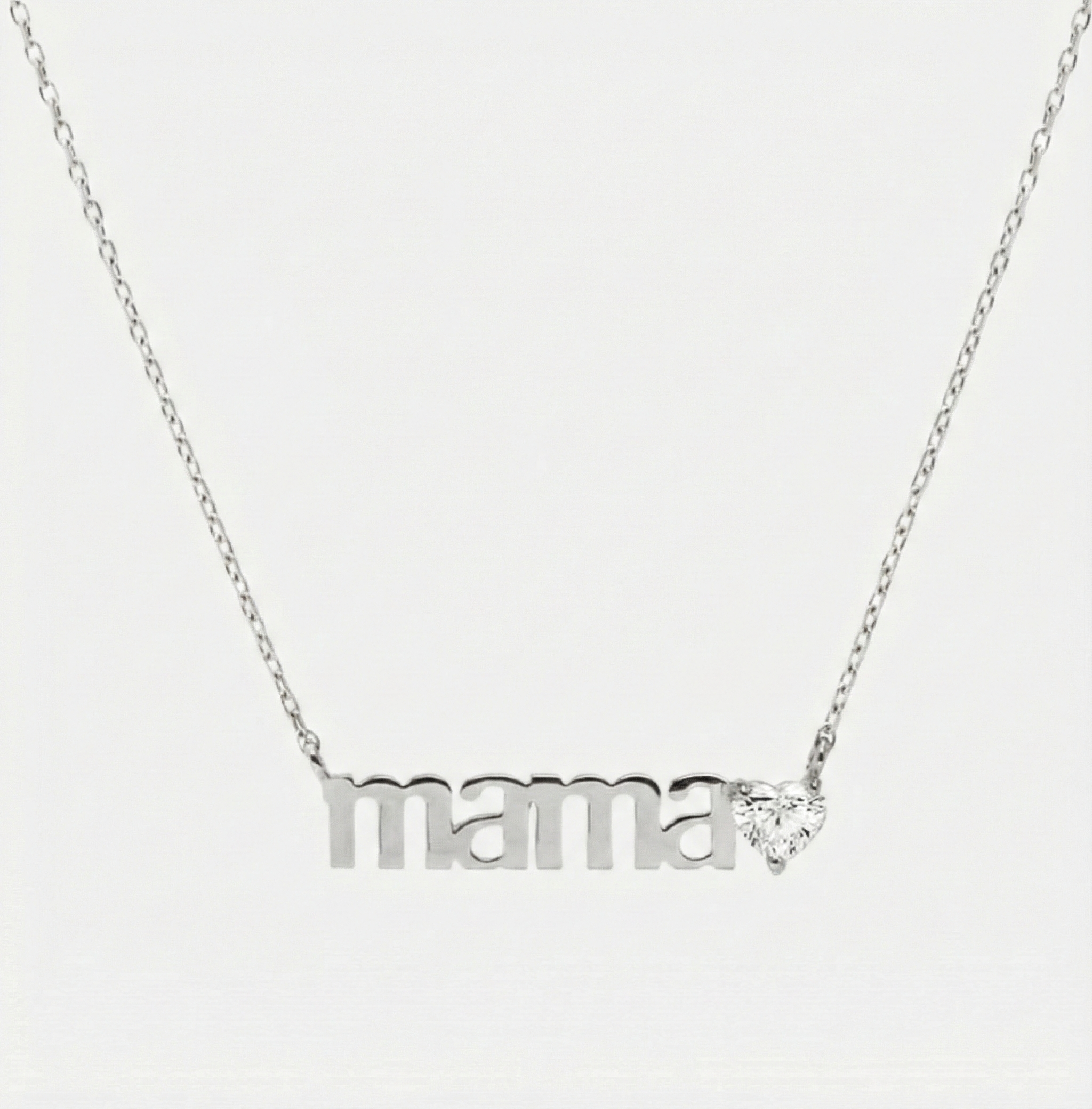 Gemmed Heart Mama Necklace - Jewelled Me