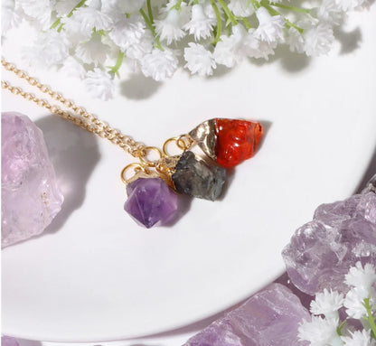 Natural Birthstone Zodiac Necklace - Jewelled Me