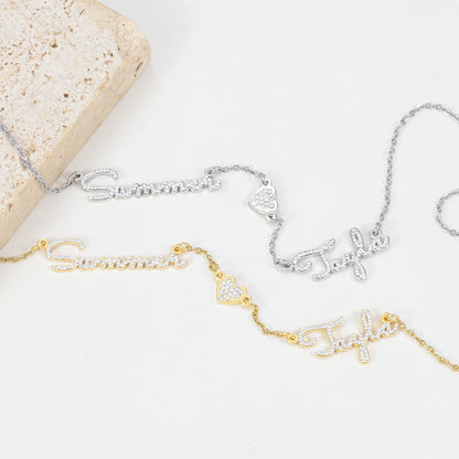 Multiple Name ICED Kiara Necklace - Jewelled Me