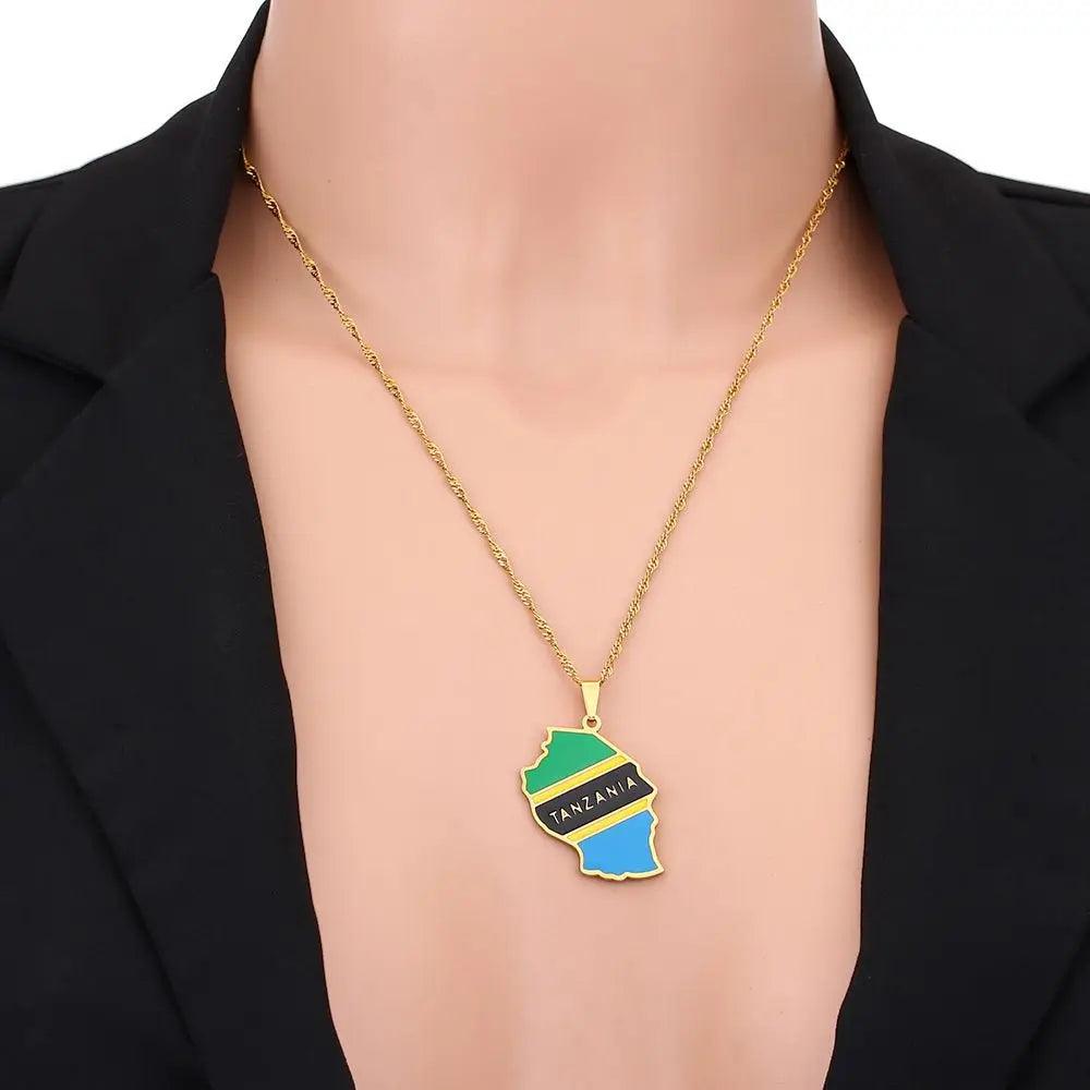 Africa Country/Flag Necklaces - Jewelled Me