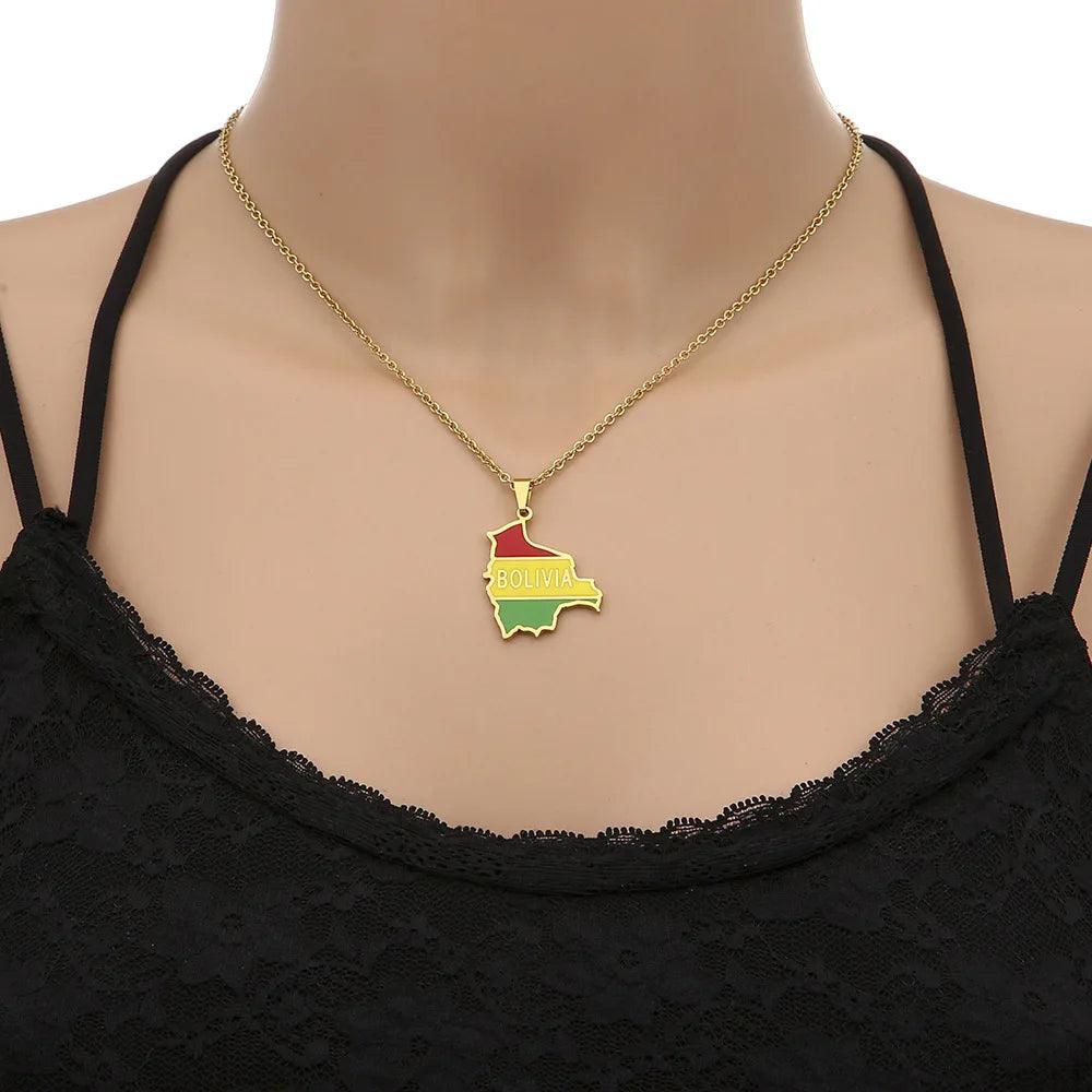The Americas &amp; Caribbean Country/Flag Necklaces (BACKUP) - Jewelled Me