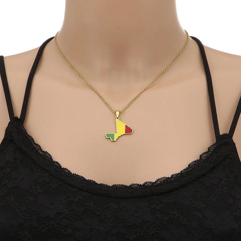 Africa Country/Flag Necklaces - Jewelled Me